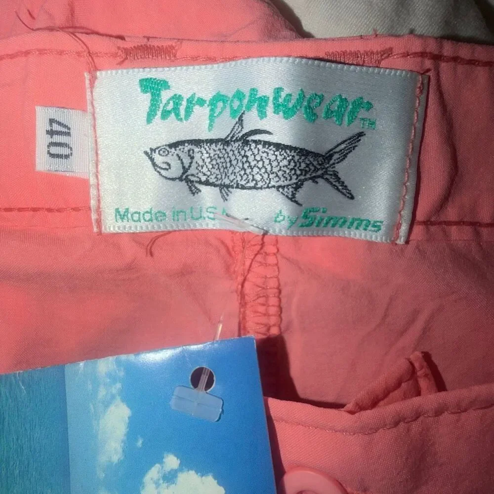 TARPONWEAR BY SIMMS Vintage Coral Paradise Island Fishing Pants-40 NEW!